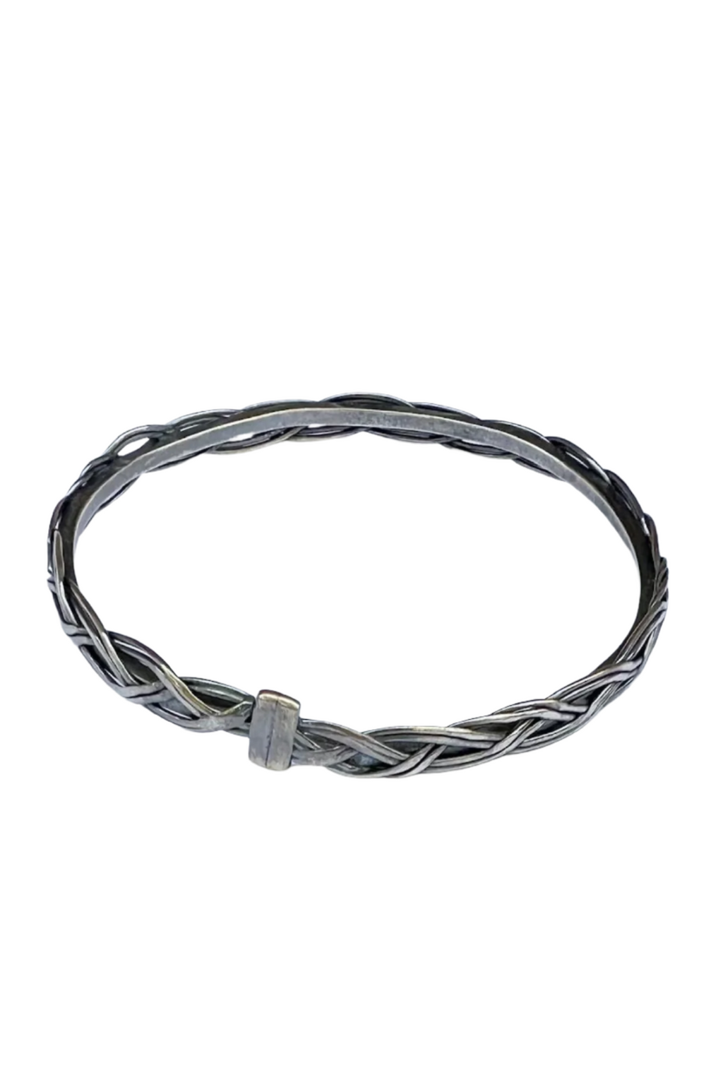 Braid 1 | oxidized sterling silver bangle bracelet – Sarah