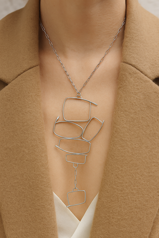 Scenic View | sterling silver with stainless steel 28" necklace