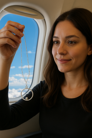 On the Horizon | sterling silver with pearl necklace