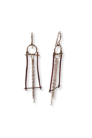 Time to Shine | Sterling silver and copper earrings