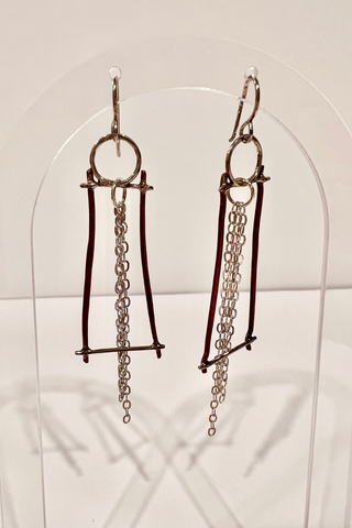 Time to Shine | Sterling silver and copper earrings