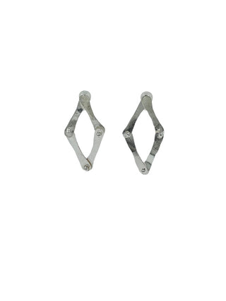 Diamond Truss | sterling silver post earrings