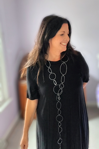 Jump Rope | oxidized sterling silver many ways to wear necklace