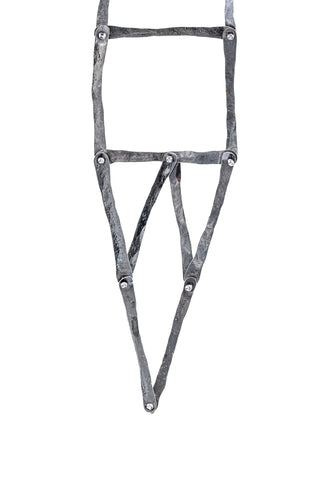 Truss Tie | oxidized sterling silver necklace