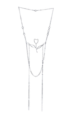 Tulip Trove | Sterling Silver 36" necklace