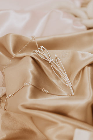 Dutch Tulip | Sterling Silver Tulip necklace