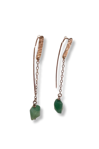 Aventurine Drops | sterling silver earrings