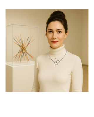 Pick up sticks | sterling silver with a white pearl necklace