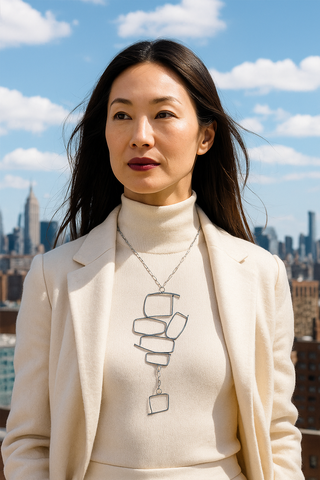 Scenic View | sterling silver with stainless steel 28" necklace