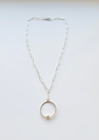 On the Horizon | sterling silver with pearl necklace