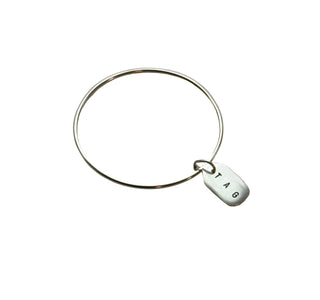 Tag, you're it! | Sterling Silver Bangle Bracelet
