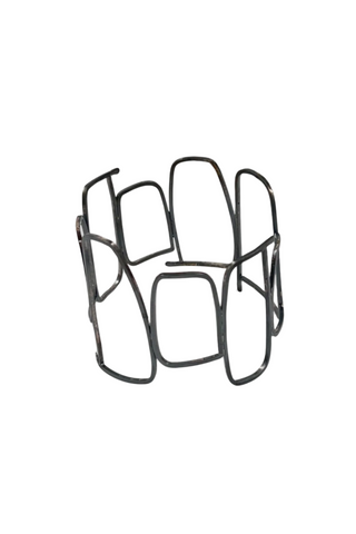 Tilted Facades|sterling silver bangle bracelet